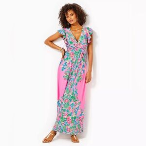 Lily Pulitzer Verona Flutter Sleeve Maxi Dress